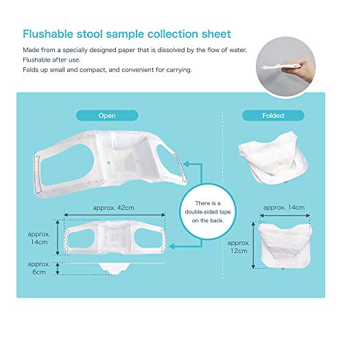 Raku-Ryu Cup flushable Stool Sample Collection Sheet (Pack of 5)