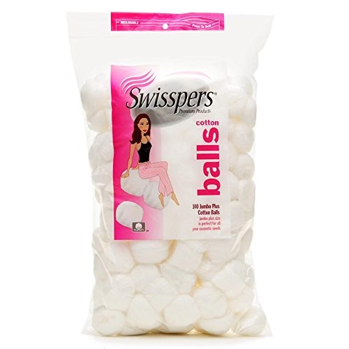 Swisspers Super Jumbo Large Cotton Balls, 140 Count, 2 Pack (Includes 280 Jum...