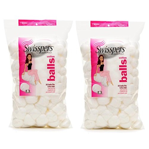Swisspers Super Jumbo Large Cotton Balls, 140 Count, 2 Pack (Includes 280 Jum...