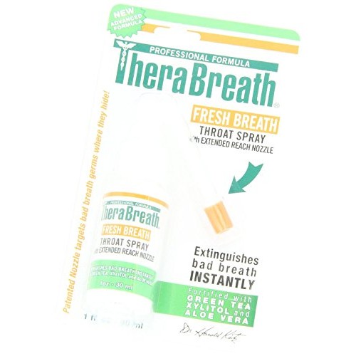 TheraBreath Fresh Breath Throat Spray with Green Tea Xylitol & Aloe Vera 1 fl...