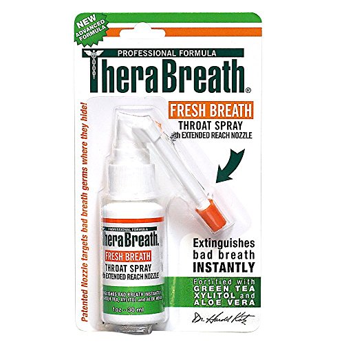 TheraBreath Fresh Breath Throat Spray with Green Tea Xylitol & Aloe Vera 1 fl...