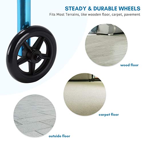 Health Line Massage Products 4-in-1 Stand-Assist Folding Walker with Detachab...