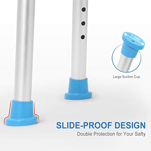 Health Line Massage Products Shower Stool 350lbs Bath Seat Chair, Tool-Free A...