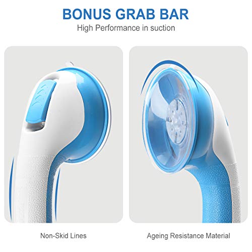 Health Line Massage Products Shower Stool 350lbs Bath Seat Chair, Tool-Free A...