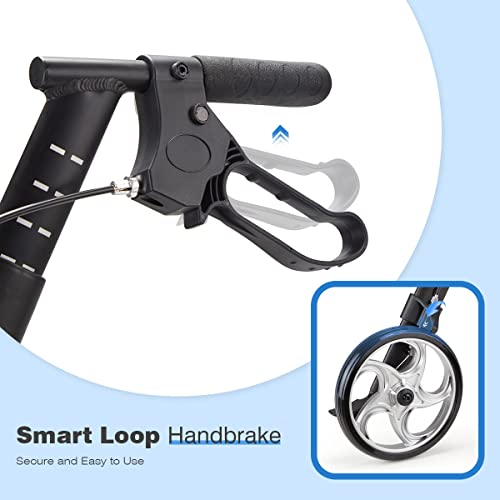 Heavy Duty Rollator Walker by Health Line Massage Products - Bariatric Rollin...