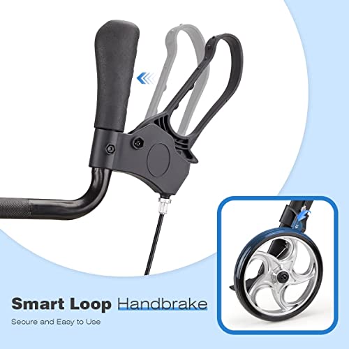 Heavy Duty Rollator Walker with Armrest by Health Line Massage Products, Bari...