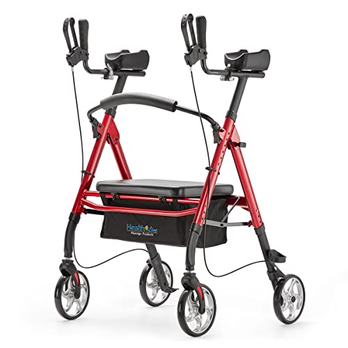 Heavy Duty Rollator Walker with Armrest by Health Line Massage Products, Bari...