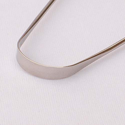 HealthAndWealth Stainless Steel Tongue Cleaner Scraper for Adults Surgical Gr...