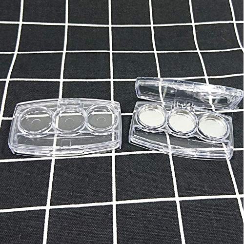 Healthcom 10 Pcs Clear Empty Eyeshadow Palette Plastic Eyeshadow Storage Box ...