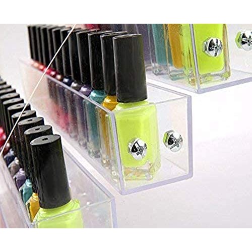 Healthcom 5 Tiers Clear Acrylic Organizer Holder Display Stands Nail Polish O...