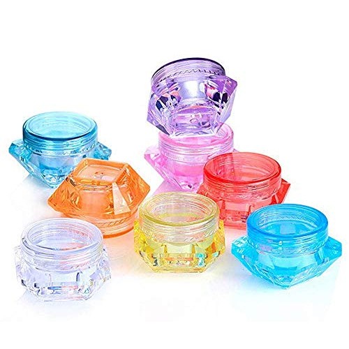 Healthcom 50 Pcs 5 Gram/5 ML Cosmetic Sample Empty Container Plastic Clear Co...