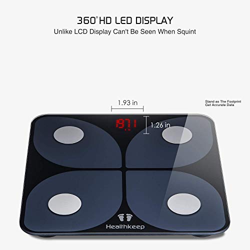 Scales for Body Weight Healthkeep Bathroom Scale Smart Wireless Digital Scale...