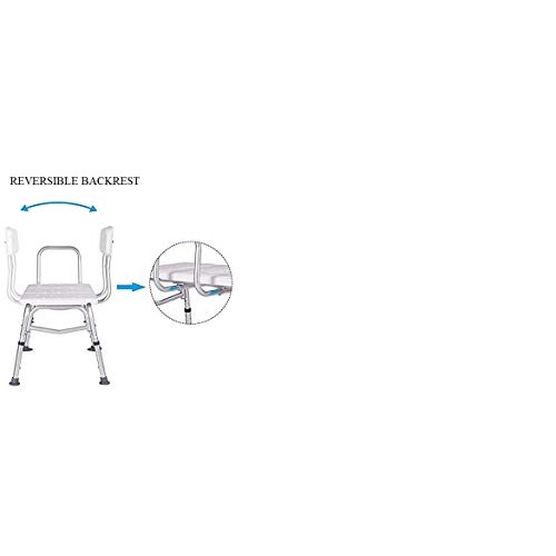 HEALTHLINE Heavy Duty Bariatric Tub Transfer Bench, Medical Bath Shower Bench...