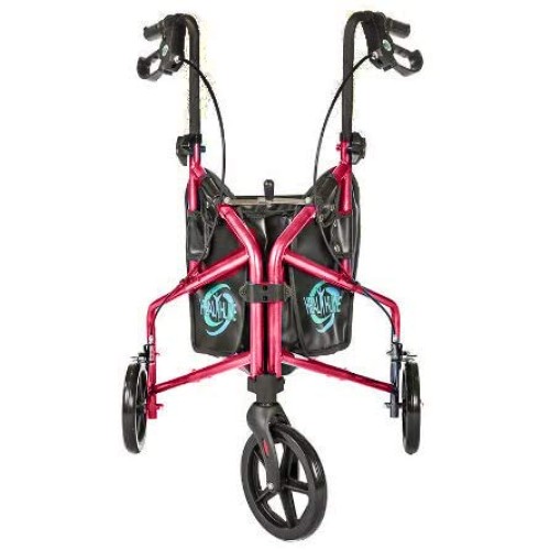 Rollator Walker Aluminum 3 Wheel for Seniors, Foldable Lightweight Three Whee...