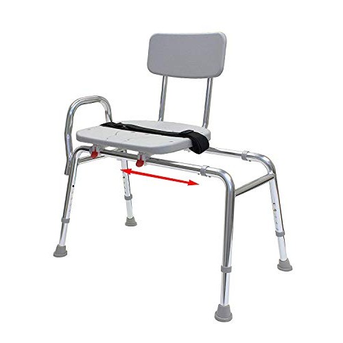 Transfer Bench Sliding with Cut Out Adjustable Height Legs,Include Seat Belt ...