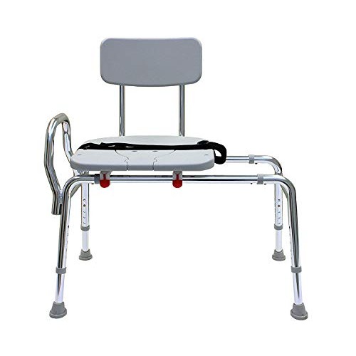 Transfer Bench Sliding with Cut Out Adjustable Height Legs,Include Seat Belt ...