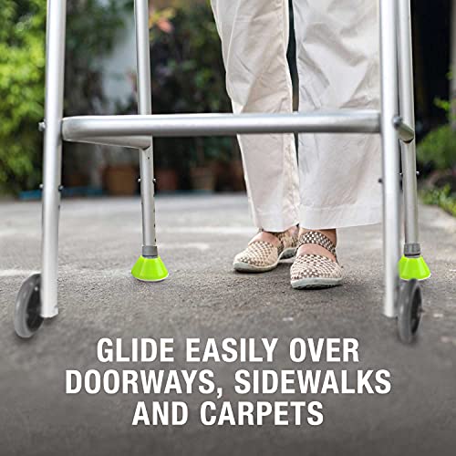 HealthSmart Walker Glides, Walker Caps or Walker Pads also for Rollators, Uni...