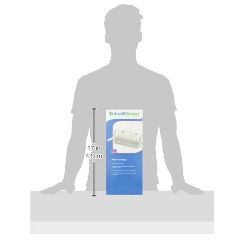 HealthSmart Walker Storage Basket with Cup Holder and Insert Tray, No Tools N...