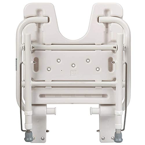 HealthSmart Wall Mount Fold Away Bath Chair Shower Seat Bench with Adjustable...