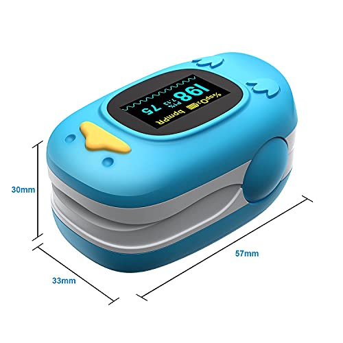 Children Fingertip Pulse Oximeter Blood Oxygen Saturation Monitor for Child K...