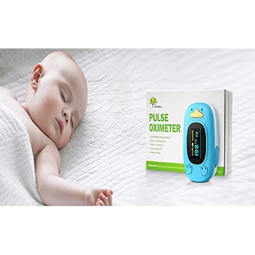 Children Fingertip Pulse Oximeter Blood Oxygen Saturation Monitor for Child K...