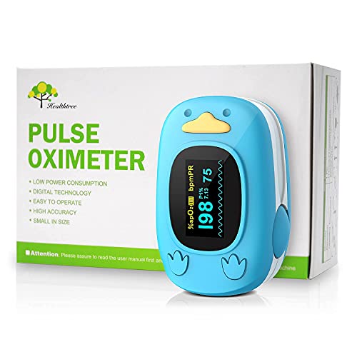 Children Fingertip Pulse Oximeter Blood Oxygen Saturation Monitor for Child K...