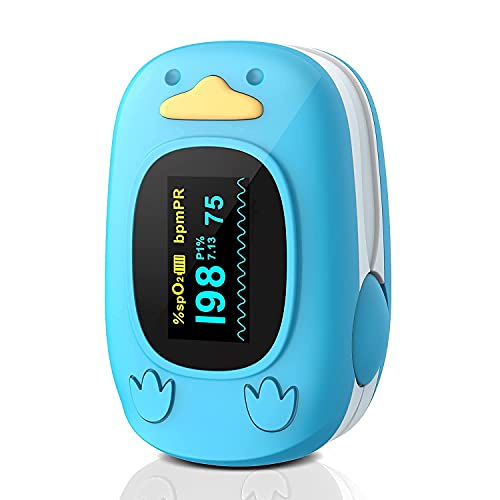 Children Fingertip Pulse Oximeter Blood Oxygen Saturation Monitor for Child K...