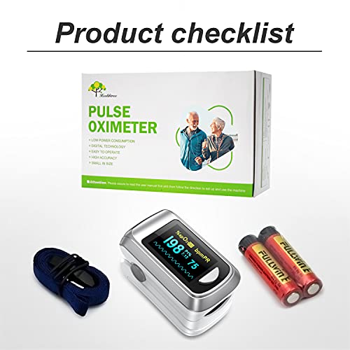 Fingertip Pulse Oximeter Blood Oxygen Monitor Finger for Adult & children Por...