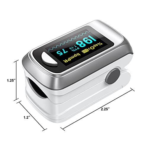 Fingertip Pulse Oximeter Blood Oxygen Saturation Monitor, Heart Rate and Fast...