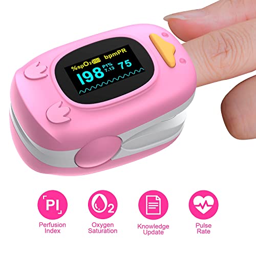 Child Pulse Oximeter, Oxygen Monitor for Kids Baby and Pediatric Blood Oxygen...