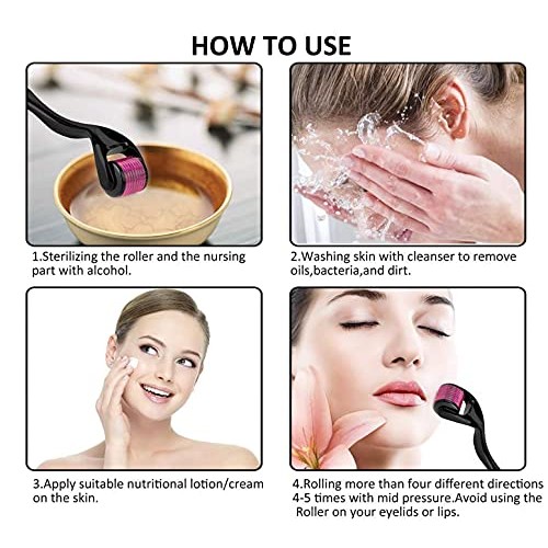 Derma Roller 540 Titanium 0.25mm Microneedling Cosmetic Microdermabrasion Too...