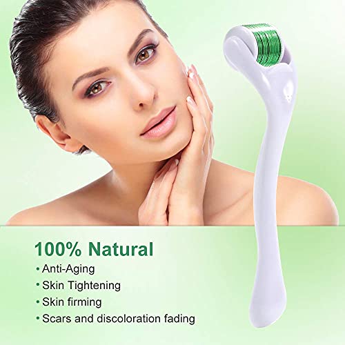 Microneedle Derma Roller Kit - Healthy Care 540 Titanium Micro Needles 0.25mm...