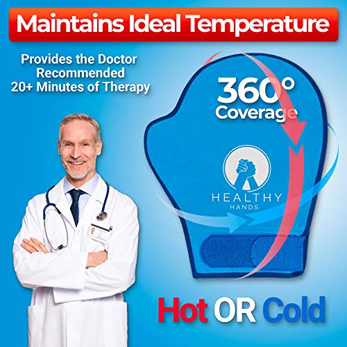 Healthy Hands 2 Wrist & Hand Hot and Cold Soft Ice Pack Wraps For Hand Injuri...