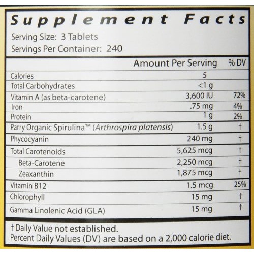 Healthy Orgins Organic and Kosher Spirulina Tablets, 500 Mg, 720 Count