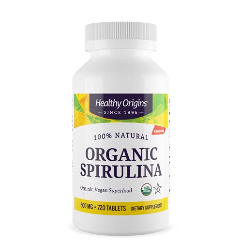 Healthy Orgins Organic and Kosher Spirulina Tablets, 500 Mg, 720 Count