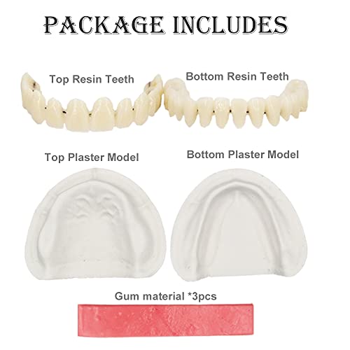 Denture Do it Yourself Full Set of Top and Bottom Fake Teeth for Improve Smile