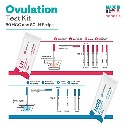 Pregnancy Test Kit, 50 Ovulation and 50 Pregnancy Test Strips, Monitor & Trac...