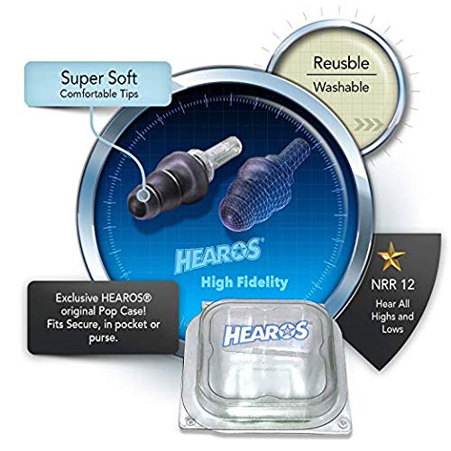 HEAROS High Fidelity Series Ear Plugs for Comfortable Long Term Use with Free...