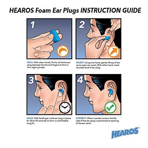 HEAROS Xtreme Foam Earplugs, 33dB NRR Ear Plugs, 100 Pairs, Foam Ear Plugs No...