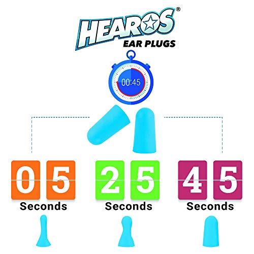 HEAROS Xtreme Foam Earplugs, 33dB NRR Ear Plugs, 100 Pairs, Foam Ear Plugs No...