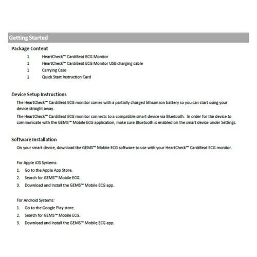 CardiBeat Personal Bluetooth EKG Heart Monitor - No Subscription Required, 10...