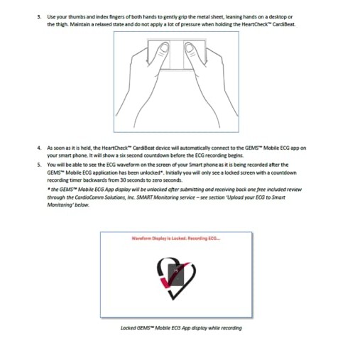 CardiBeat Personal Bluetooth EKG Heart Monitor - No Subscription Required, 10...