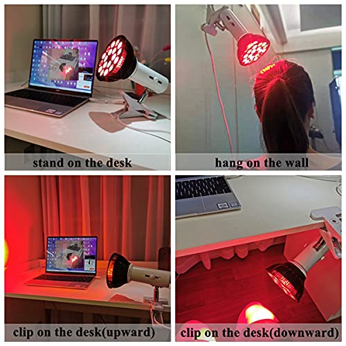 Red Light Therapy Bulb with Socket HebutyLife, 54W 18 LED Near Infrared Light...