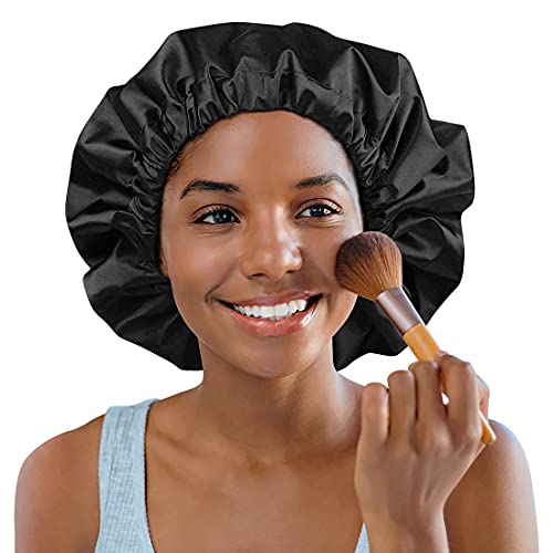 Jumbo Shower Cap for Men and Women with Box Braid, Locs, Long Curly Hair to P...