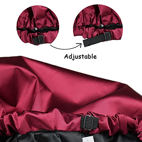 Jumbo Shower Cap for Men and Women with Box Braid, Locs, Long Curly Hair to P...