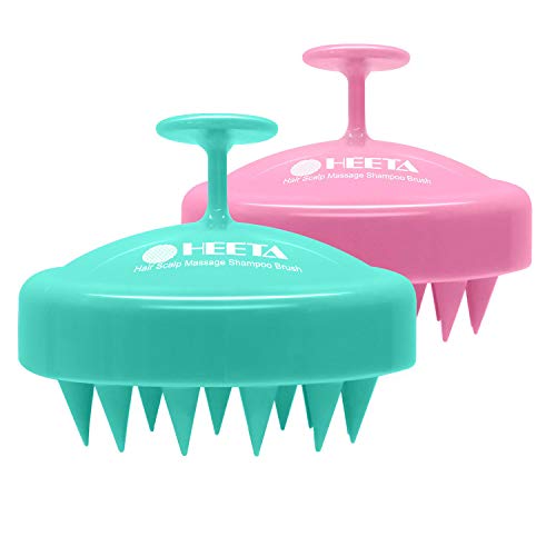 2-Pack Hair Scalp Massager Shampoo Brush, Heeta Wet and Dry Hair Scalp Brush ...