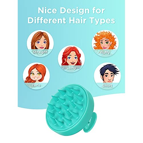 Hair Shampoo Brush, HEETA Scalp Care Hair Brush with Soft Silicone Scalp Mass...
