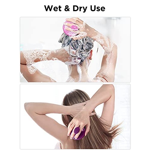 HEETA 2-Pack Hair Scalp Shampoo Massager Brush, Updated Soft Silicone Hand-He...