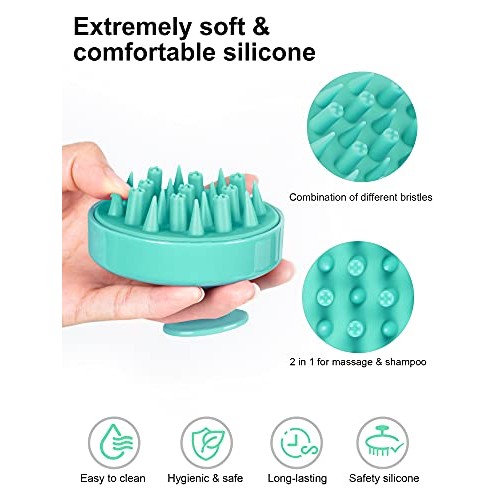 HEETA Hair Scalp Massager Brush, Updated Hair Shampoo Brush, Wet & Dry Scalp ...