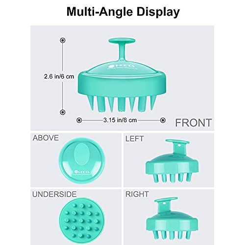 HEETA Hair Scalp Massager Brush, Updated Hair Shampoo Brush, Wet & Dry Scalp ...